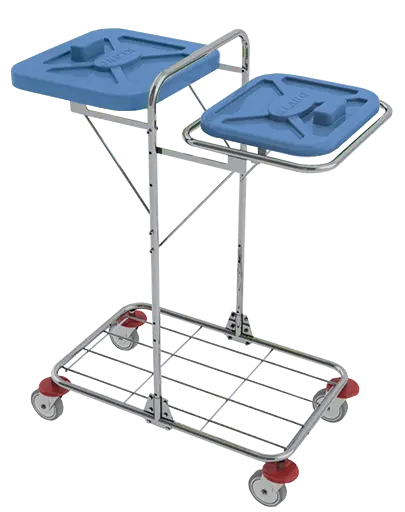 VK 120 - 0 vozík na třídění odpadu a prádla plast - VK - modrý